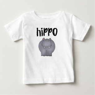 Camiseta Para Bebê Hippopotamus