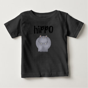 Camiseta Para Bebê Hippopotamus