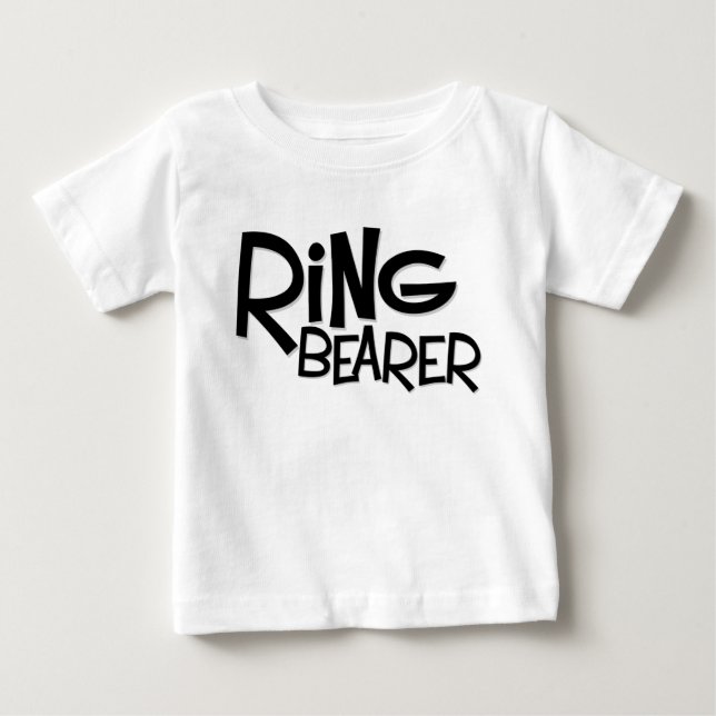 Camiseta Para Bebê Hipster Ring Bearer (Frente)