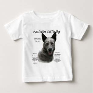 Camiseta Para Bebê História Azul Australiana do Cão; ACD Azul