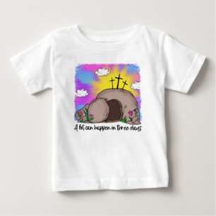 Camiseta Para Bebê História Cristã da Páscoa