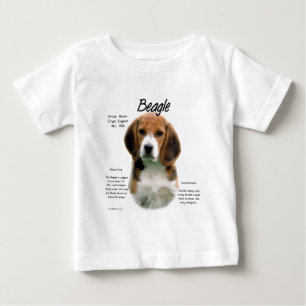 Camiseta Para Bebê História Da Beagle; Tudo Sobre Beagles