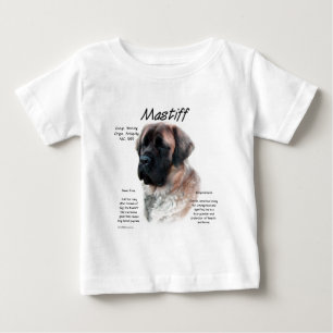 Camiseta Para Bebê Histórico de Mastiff Fluffy do Apricot