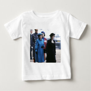 Camiseta Para Bebê HM Queen Elizabeth II-Margaret Thatcher