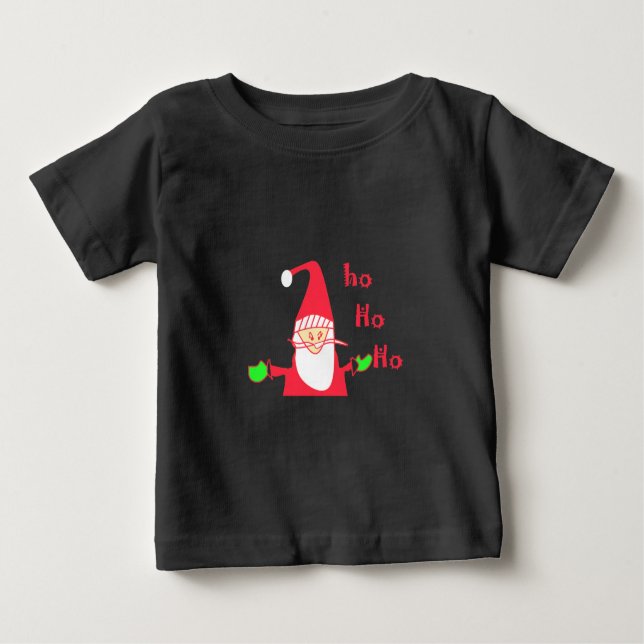 Camiseta Para Bebê Ho Ho Feliz Natal De Papais noeis.png (Frente)
