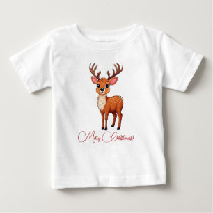 Camiseta Para Bebê Ho-Ho-Ho! É um Garoto Rena!