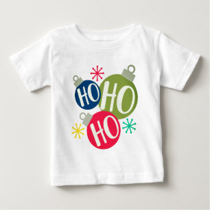 Camiseta Para Bebê Ho Ho Ho Festivo Natal Xmas Matando