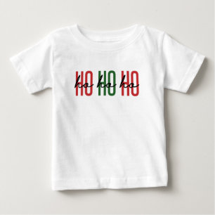 Camiseta Para Bebê Ho Ho Ho Natal Famílias de presentes de Natal