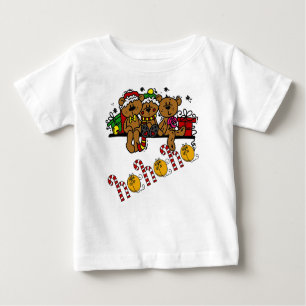 Camiseta Para Bebê Ho Ho Ho Teddy Bears