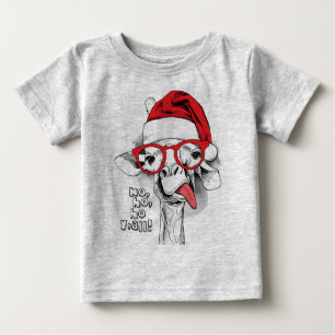 Camiseta Para Bebê Ho Ho Y’all Giraffe Baby T-Shirt