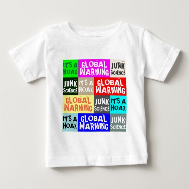 Camiseta Para Bebê Hoax do aquecimento global (Frente)