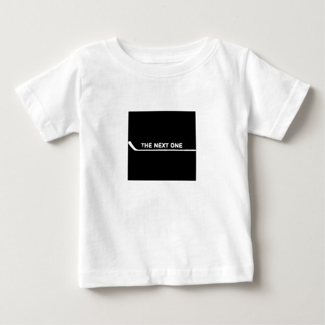 Camiseta Para Bebê Hockey com o próximo bebê (Frente)
