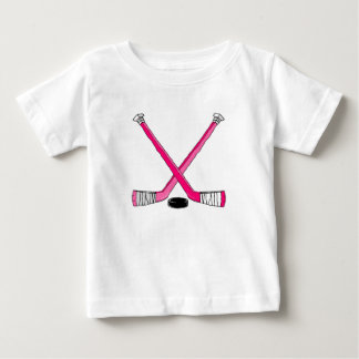 Camiseta Para Bebê Hockey Rosa