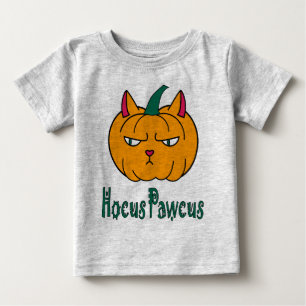 Camiseta Para Bebê Hocus pawcus Halloween abóbora gengibre magia
