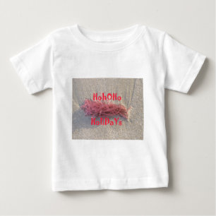 Camiseta Para Bebê Hohoho Feriados da Camisa-de-praia