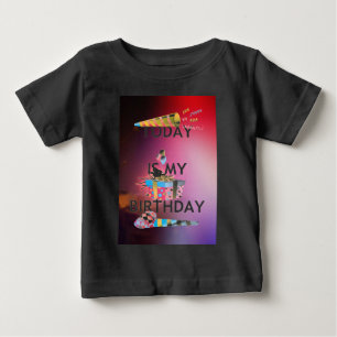 CAMISETA PARA BEBÊ HOJE É MEU ANIVERSÁRIO