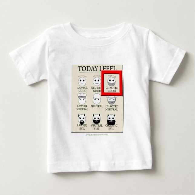 Camiseta Para Bebê Hoje eu sinto bom caótico (Frente)