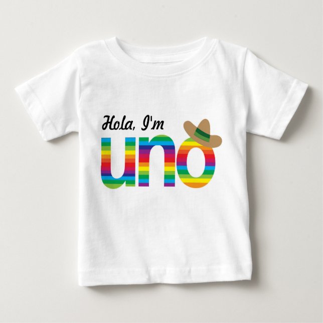 Camiseta Para Bebê Hola, eu sou ONU! (Frente)