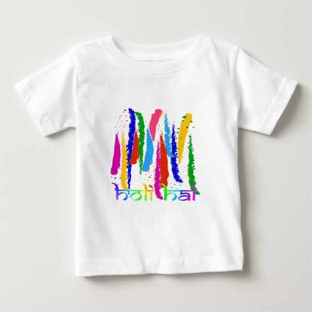 Camiseta Para Bebê Holi feliz - Holi Hai (Frente)