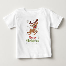 Camiseta Para Bebê Holiday Elegant Soft Merry Christmas Party