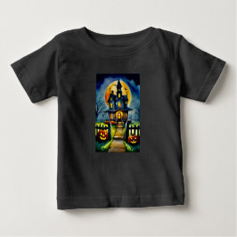 Camiseta Para Bebê Hollow e Lua Assombrados