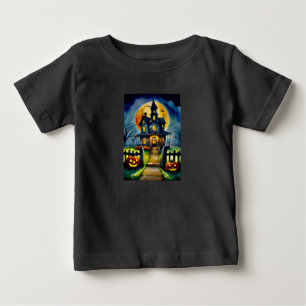Camiseta Para Bebê Hollow e Lua Assombrados