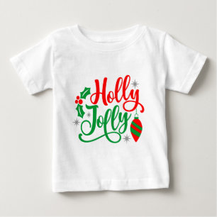 Camiseta Para Bebê Holly Jolly Christmas Song