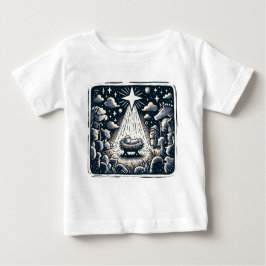Camiseta Para Bebê Holy Night Nativity: Contrast Art