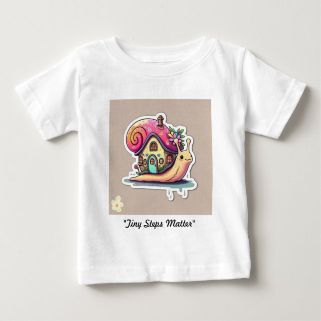 Camiseta Para Bebê "Home on My Back" (Frente)