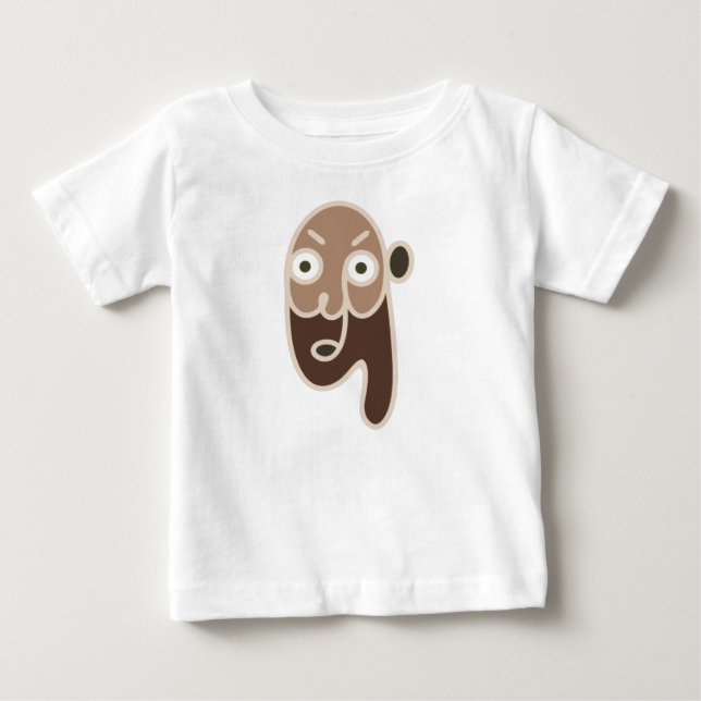 Camiseta Para Bebê Homem Abstrato do Café (Frente)