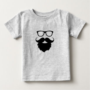 Camiseta Para Bebê Homem com Barba Engraçada Totalmente Crescida