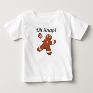 Camiseta Para Bebê Homem de Biscoito de Gengibre Engraçado Oh Snap Pr