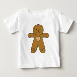 Camiseta Para Bebê Homem de Biscoito de Gengibre Natal
