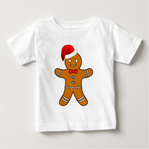 Camiseta Para Bebê homem de pão-de-espécie no Natal