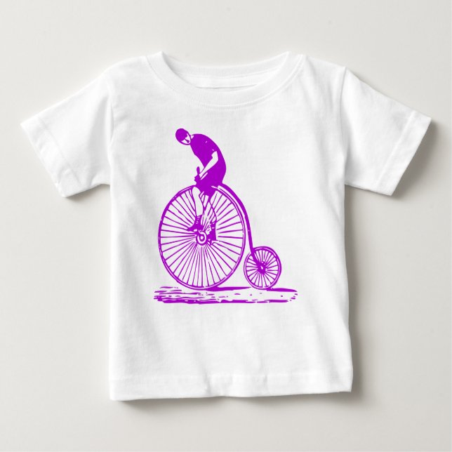 Camiseta Para Bebê Homem em uma Farinha de Penny - Roxo (Frente)