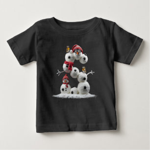 Camiseta Para Bebê Homem-Neve em forma de S
