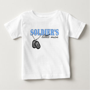 Camiseta Para Bebê Homem pequeno de Soldier s