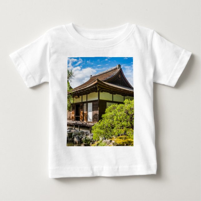 Camiseta Para Bebê Hondo ou salão principal em Ginkaku-Ji, Quioto (Frente)