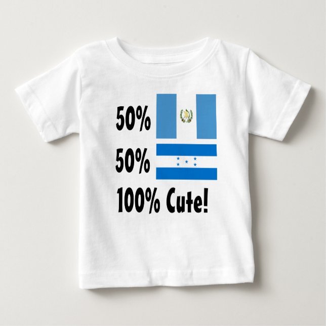 Camiseta Para Bebê Honduran 100% do Guatemalan 50% de 50% bonito (Frente)