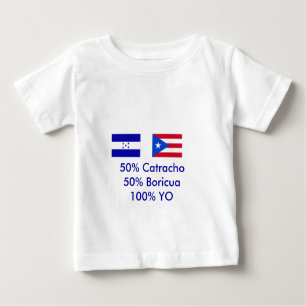 Camiseta Para Bebê Honduras Puerto Rico - personalizado