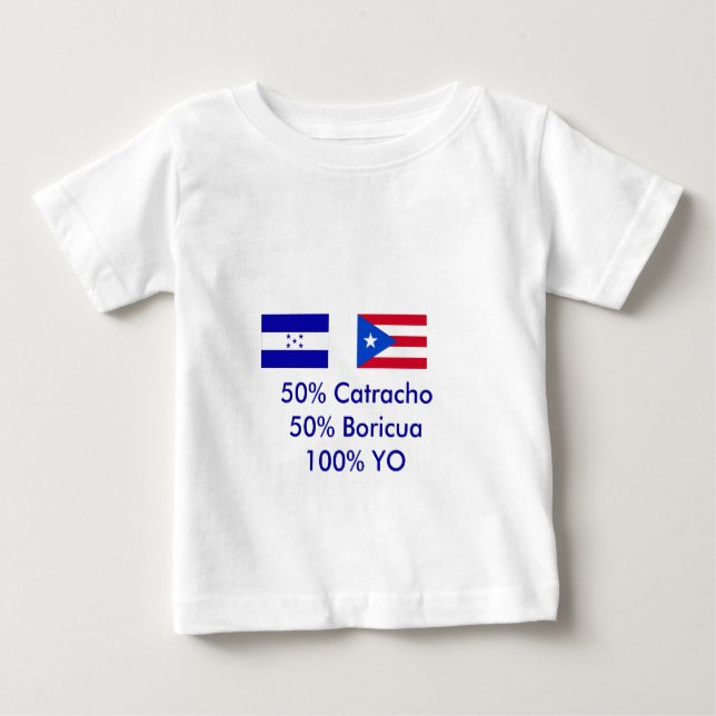 Camiseta Para Bebê Honduras Puerto Rico - personalizado (Frente)