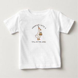 Camiseta Para Bebê Honking Into Birthday Goose Funny Custom Age