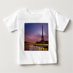 Camiseta Para Bebê Honoré de Balzac Sobre Paris França
