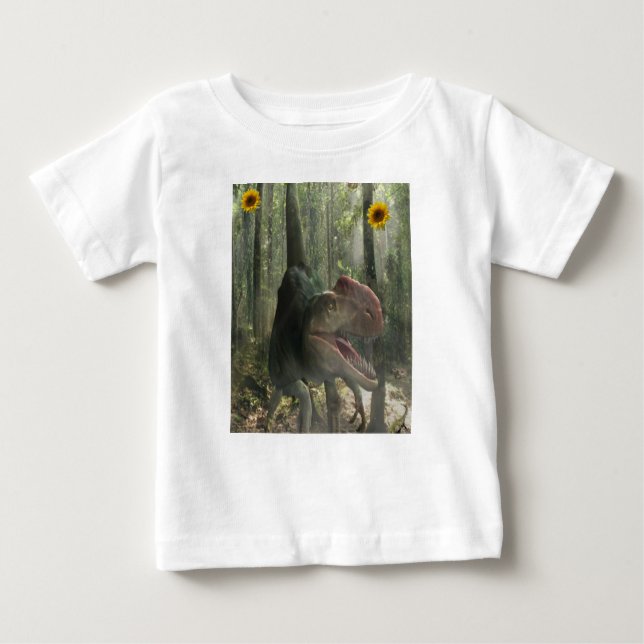Camiseta Para Bebê Hoodie Dinossauros Toddlers (Frente)