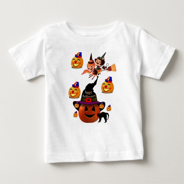 Camiseta Para Bebê Hoodie Halloween Todlers (Frente)