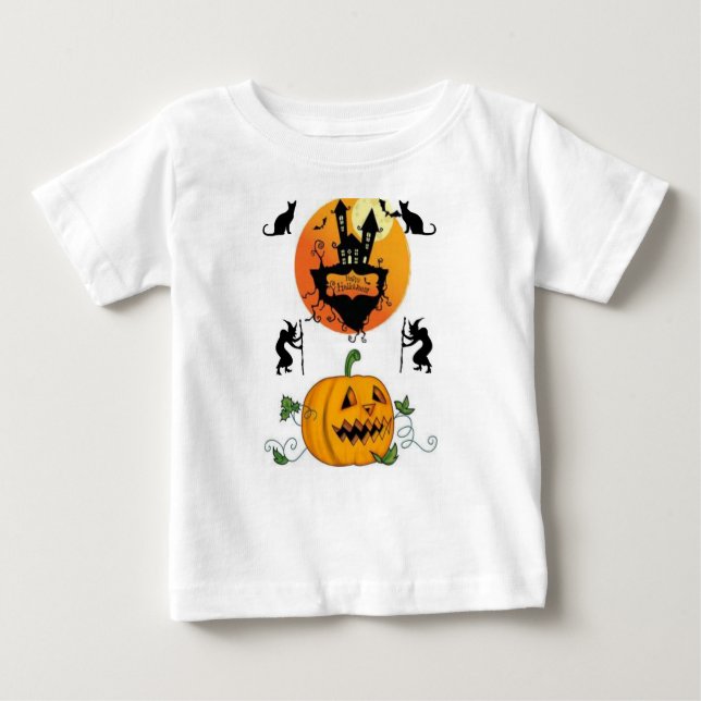 Camiseta Para Bebê Hoodie Halloween Todlers (Frente)