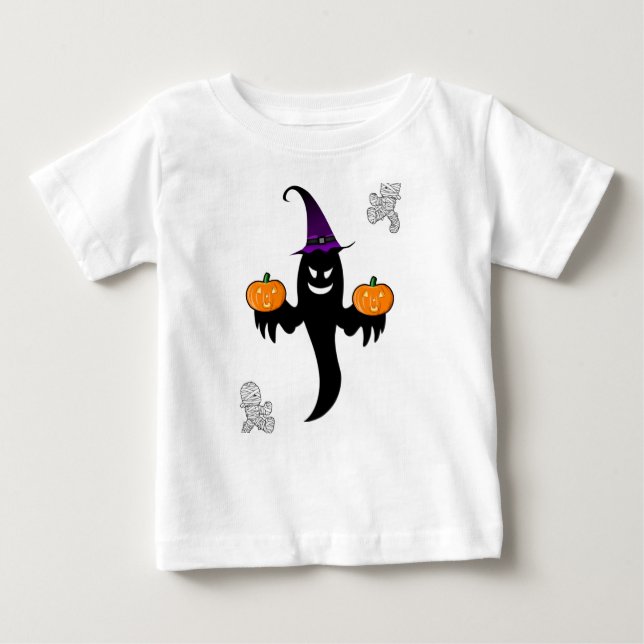 Camiseta Para Bebê Hoody Halloween Toddlers (Frente)