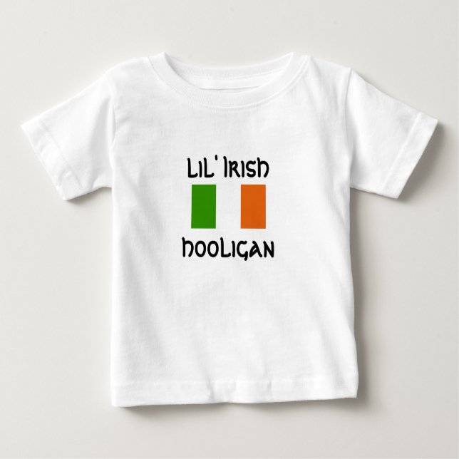 Camiseta Para Bebê hooligan do irlandês do lil (Frente)