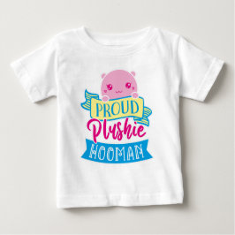 Camiseta Para Bebê Hooman de Plushie Orzonalizado Cute
