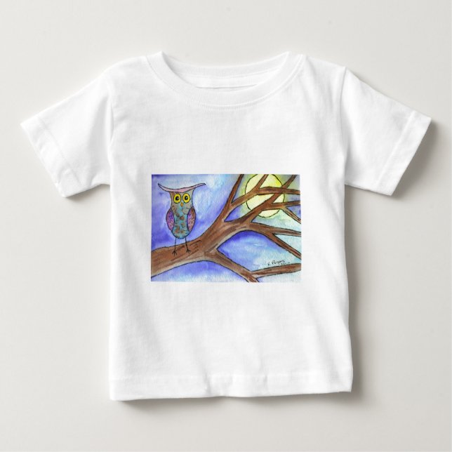 Camiseta Para Bebê Hooting na lua (Frente)